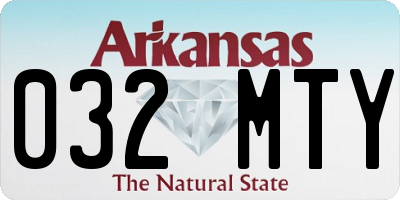 AR license plate 032MTY