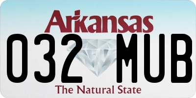 AR license plate 032MUB