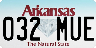 AR license plate 032MUE