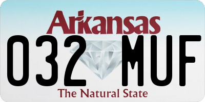 AR license plate 032MUF