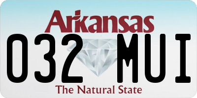AR license plate 032MUI
