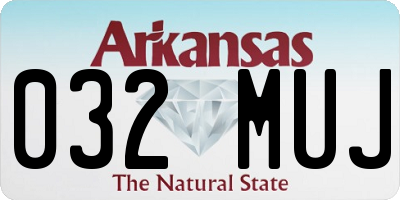AR license plate 032MUJ