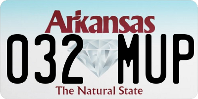 AR license plate 032MUP