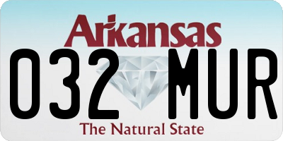 AR license plate 032MUR