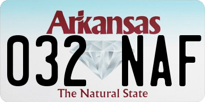 AR license plate 032NAF