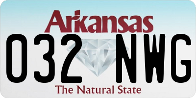 AR license plate 032NWG