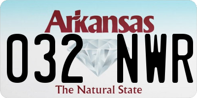 AR license plate 032NWR