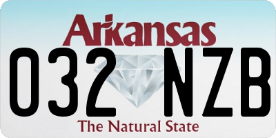 AR license plate 032NZB