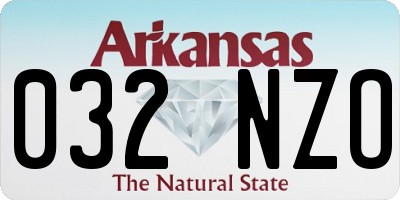 AR license plate 032NZO