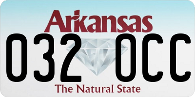 AR license plate 032OCC