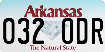 AR license plate 032ODR