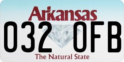 AR license plate 032OFB