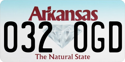 AR license plate 032OGD