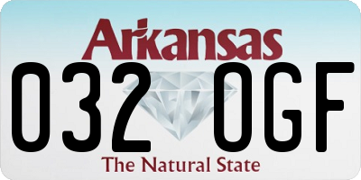 AR license plate 032OGF