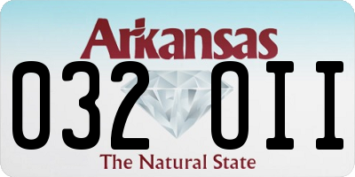 AR license plate 032OII