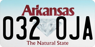 AR license plate 032OJA