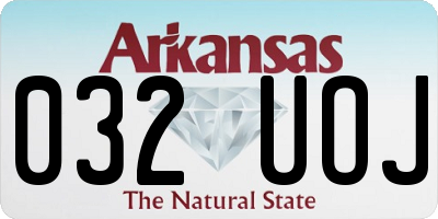 AR license plate 032UOJ