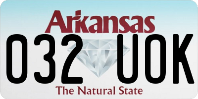 AR license plate 032UOK