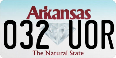 AR license plate 032UOR