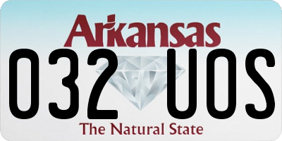 AR license plate 032UOS