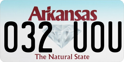 AR license plate 032UOU