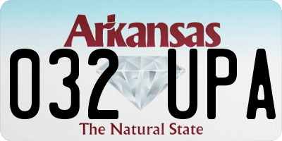 AR license plate 032UPA