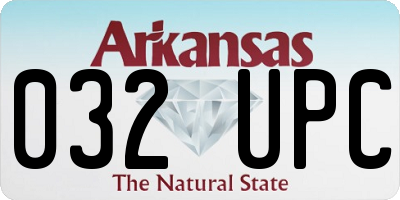 AR license plate 032UPC