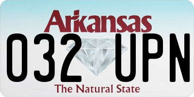 AR license plate 032UPN