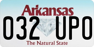AR license plate 032UPO