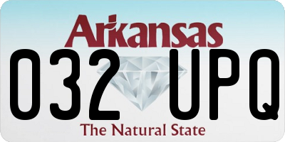 AR license plate 032UPQ