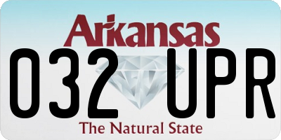 AR license plate 032UPR