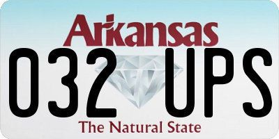 AR license plate 032UPS