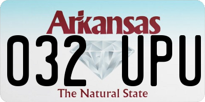 AR license plate 032UPU