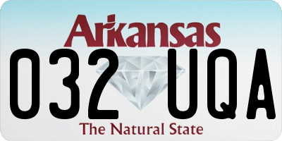 AR license plate 032UQA