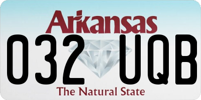 AR license plate 032UQB