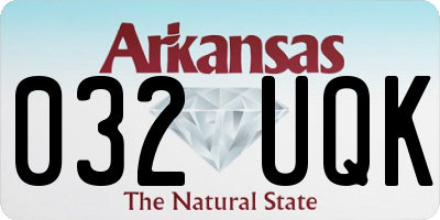 AR license plate 032UQK