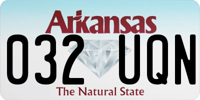 AR license plate 032UQN