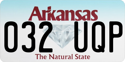 AR license plate 032UQP