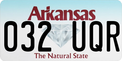 AR license plate 032UQR