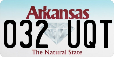 AR license plate 032UQT