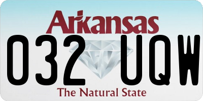 AR license plate 032UQW