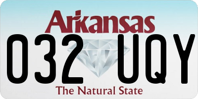 AR license plate 032UQY