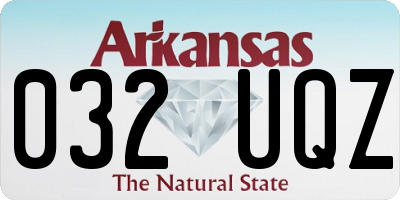 AR license plate 032UQZ