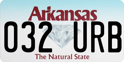 AR license plate 032URB
