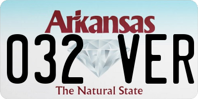 AR license plate 032VER
