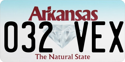 AR license plate 032VEX