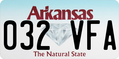 AR license plate 032VFA
