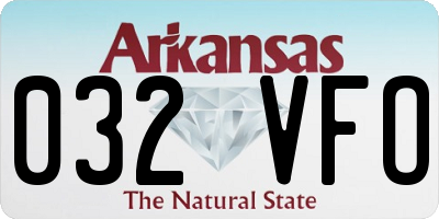 AR license plate 032VFO