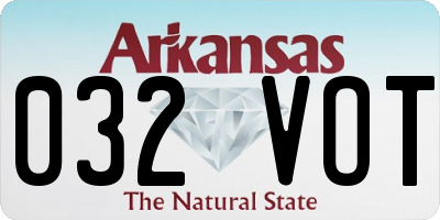 AR license plate 032VOT