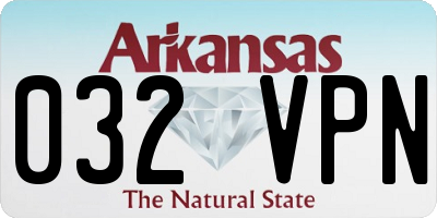 AR license plate 032VPN
